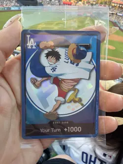 Dodgers One Piece Luffy DON!! Card Promo Sealed Stadium Giveaway MLB Anime - Image 1