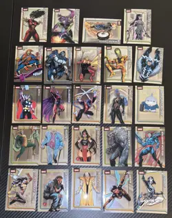 2026 TOPPS CHROME MARVEL Lot Of 24 Base Set Cards: THOR, GHOST RIDER, JEFF SHARK - Image 1
