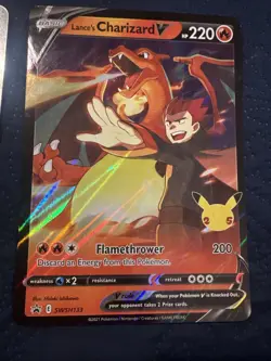 Lance's Charizard V SWSH133 Jumbo Cards Holo + 1 Jumbo Card & Pokemon Binder - Image 2