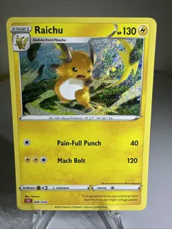 Raichu 009/034 Trading Card Game Classic Holo Pokemon TCG Near Mint - Image 1