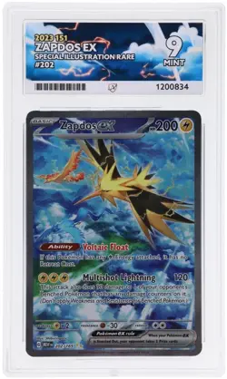 ACE 9 Mint Zapdos ex 2023 Pokemon 151 202/165 SIR Pokemon Card - Image 1
