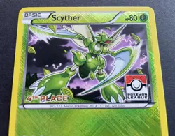Pokemon League Promo Card SCYTHER 4/108 4th PLACE Crosshatch Reverse Holo EX/NM - Image 2