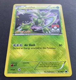 Pokemon League Promo Card SCYTHER 4/108 4th PLACE Crosshatch Reverse Holo EX/NM - Image 3