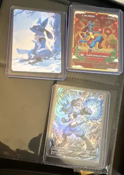 Pokemon TCG Lucario 3-Card Lot Fan Art - Image 1
