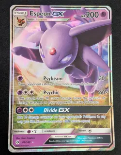 Espeon GX 61/149 Holo Ultra Rare Sun & Moon Base Set Pokemon Card - NM - Image 1