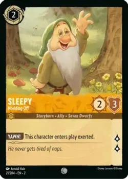 4x Sleepy - Nodding Off - 21/204 - Common - Cold Foil NM-Mint Disney Lorcana: Ri - Image 1