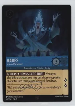 2023 Disney Lorcana - The First Chapter 1 Foil Legendary Hades Infernal Schemer - Image 1