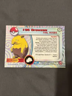 2000 Topps Pokemon TV Animation Edition Series 2 Drowzee #96 - Image 2
