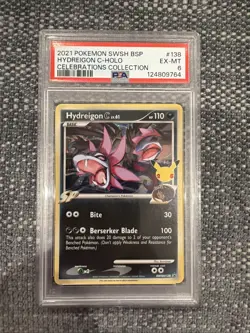 2021 Pokemon Celebrations Collection Hydregion Swsh138 Black Star Promo PSA 6 - Image 1