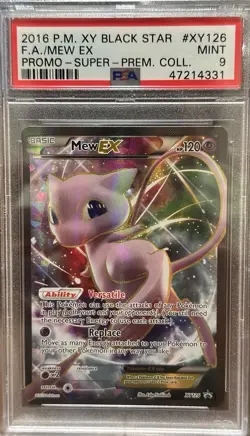 Pokemon Mew EX Super-Premium Coll. Full Art Promo XY126 PSA 9 Mint - Image 1