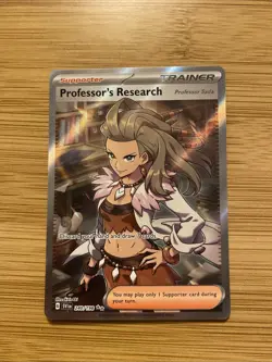 Pokemon Professor's Research 240/198 Base Set SV Ultra Rare Full Art Trainer🔥📈 - Image 1