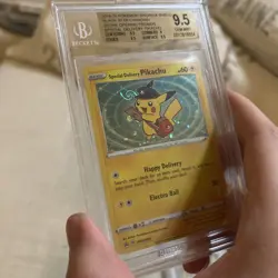 Pokemon Promo SWSH074 Special Delivery Pikachu BGS 9.5 PSA 10 Galaxy SWIRL 💫 - Image 3