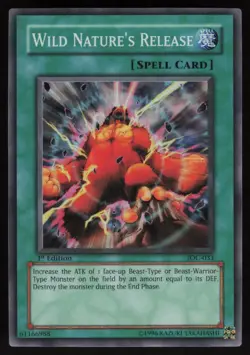 Wild Nature's Release IOC-033 Invasion of Chaos 1st Edition Super Rare YU-GI-OH - Image 1