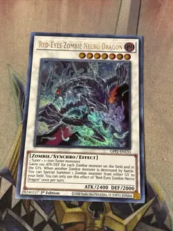YuGiOh Red-Eyes Zombie Necro Dragon Ultra Rare 1st Edition NM GFP2-EN133 - Image 1