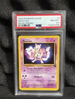 1999 POKEMON GAME MOVIE PROMO #3 MEWTWO PSA 8.5 - Image 1