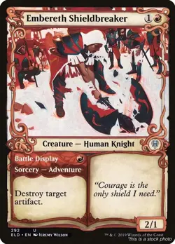 JP Embereth Shieldbreaker (Showcase) 292 Throne of Eldraine Uncommon LP - Image 1