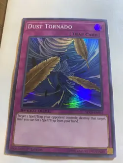 Dust Tornado SBAD-EN043 Holographic 1st Edition LP Yugioh Speed Duel - Image 1
