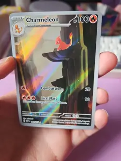 Pokemon TCG Charmeleon Holo Card Scarlet Violet-151 Illustration Rare 169/165 - Image 1