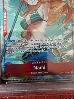 Nami Pre-Errata Alt Art OP01-016 Alpha One Piece TCG Romance Dawn 1st Wave - Image 3
