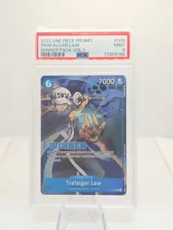 One Piece TCG Trafalgar Law P-009 Vol.1 Winner Pack PSA 9 MINT English - Image 1