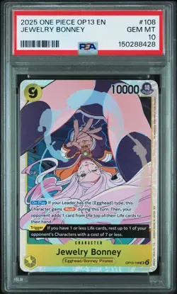 2025 One Piece Op13-Carrying on His Will Jewelry Bonney #108 (SR) PSA 10 - Image 1