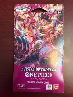 Bandai One Piece TCG A Fist of Divine Speed OP-11 Sleeved Booster Pack - English - Image 1