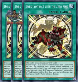 Yugioh! 3x Dark Contract with the Zero King DOOD-EN054 Common 1st Ed NM - Image 1