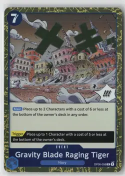 Gravity Blade Raging Tiger OP06-058 Rare Wings of the Captain One Piece Foil NM - Image 1