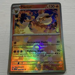 Flareon 013/131 Sv Prismatic Evolutions Rare Holo English 130HP Poke Ball - Image 1