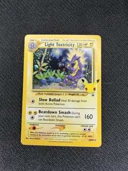 POKEMON LIGHT TOXTRICITY SWSH137 PROMO BLACK STAR COSMOS HOLO HD SWIRL LP+ - Image 1