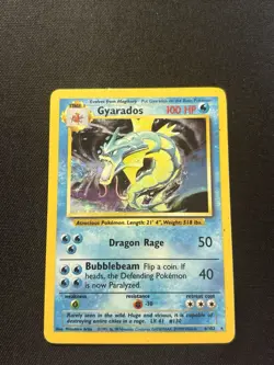 Gyarados Holo Rare 6/102-Pokemon TCG:WoTC Base Set Unlimited Holo Rare LP - Image 1