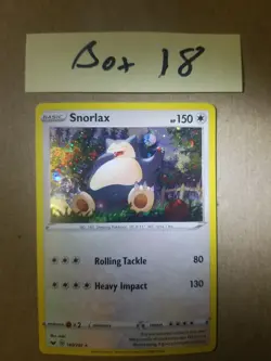Snorlax 140/202 Sword & Shield Holo Cosmos Holo Rare Pokemon TCG NM - Image 1