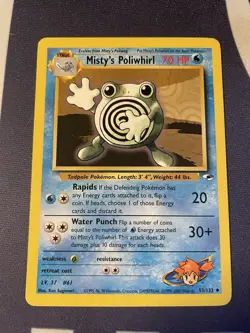 Misty's Poliwhirl 53/132 Uncommon Gym Heroes Pokemon Lightly Played - Image 1