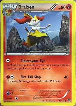Braixen - 25/146 - XY Base Set Pokemon 2014 - Image 1