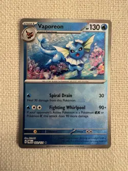 Vaporeon 22/131 - Pokemon Prismatic Evolutions Poke Ball Pattern NM - Image 1