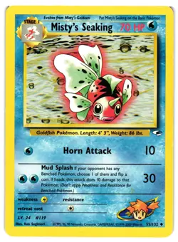 Pokemon TCG Misty's Seaking Gym Heroes Card 55/132 Unlimited Uncommon VLP - Image 1