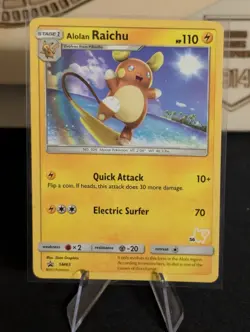 Pokemon Alohan Raichu SM65 56 Pikachu Stamped Black Star Promo - Image 1