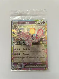 Pokemon TCG Espeon EX 034/131 Prismatic Evolutions Promo Stamped & Sealed - Image 1