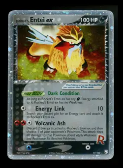 #2 Rocket's Entei ex 97/109 EX Team Rocket Returns 2004 Holo Rare Pokemon Card - Image 1
