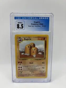 CGC Graded 8.5 NM/Mint+ | Dugtrio Pokemon 19/102 Base Set - Image 1