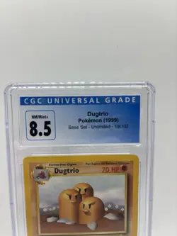 CGC Graded 8.5 NM/Mint+ | Dugtrio Pokemon 19/102 Base Set - Image 3