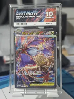 Pokemon Mega Evolutions Mega Latias EX 181/132 SIR ACE 10 PERFECT SUB GRADES - Image 1