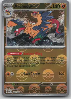 Archeops 051/086 White Flare Pokemon TCG Reverse (Poke ball Pattern) Holo NM - Image 1