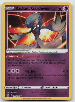 Radiant Gardevoir 069/196 Lost Origin Pokemon NM - Image 1