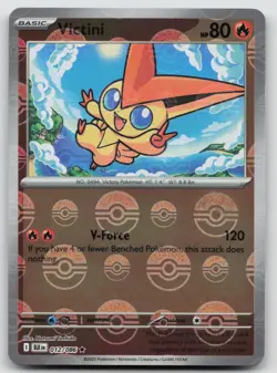 Victini (Poke Ball Pattern) 012/086 Holo Black Bolt Pokemon LP - Image 1