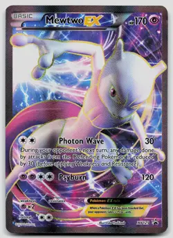 Mewtwo EX XY125 XY Promo Pokemon MP - small water dmg - Image 1