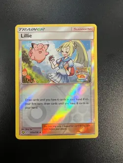 Pokemon Lillie 125a/156 Regional Championships STAFF Promo Holofoil Light Play - Image 1