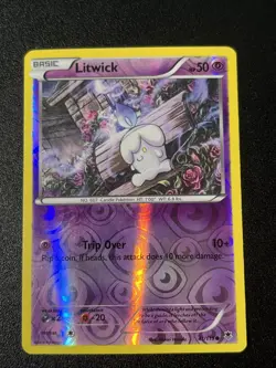 Pokemon TCG Litwick Phantom Forces 41/119 Reverse Holo Common MP - Image 1
