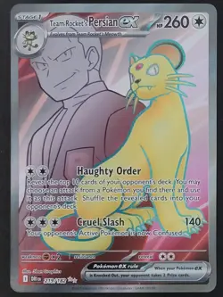 Team Rocket's Persian ex 219/182 Ultra Rare Destined Rivals Pokemon TCG - Image 1
