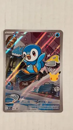Pokemon Piplup 042 - First Partners Promo - Full Art Holo - Mint - Image 1